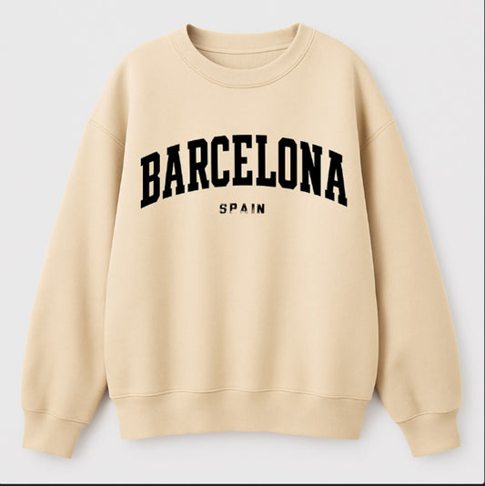 Bluza Barcelona España – wielokolorowy casual pullover