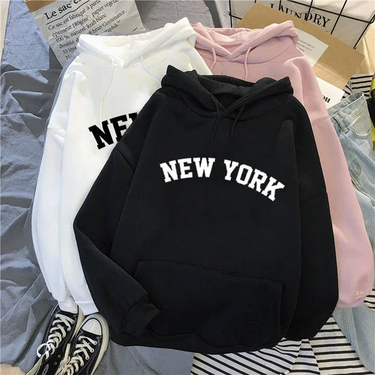 Bluza z kapturem NEW YORK – ciepła, zimowa