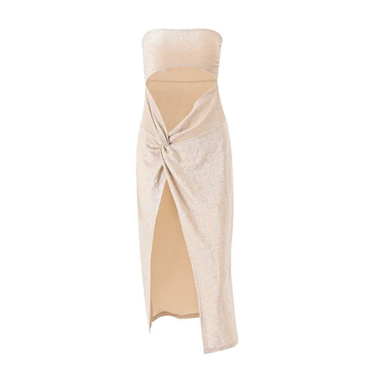 Sukienka maxi bez rękawów – seksowna i dopasowana