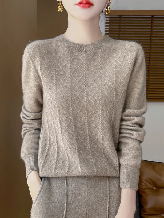 Sweter O-neck z merino – klasyka jesień/zima