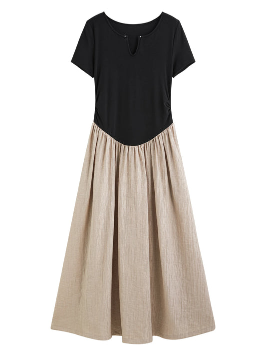Sukienka z tencelu i wełny – lekka, dopasowana talia