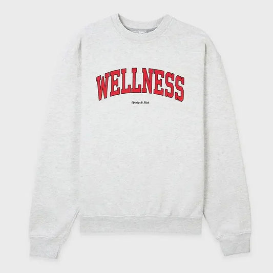 Bluza oversize z napisem Wellness