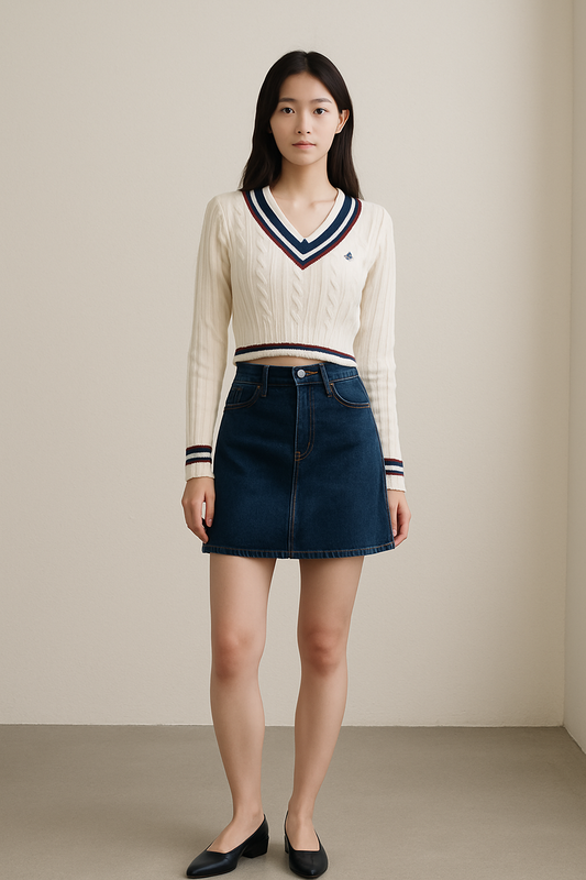 Sweter z haftem kwiatowym – romantyczny detal