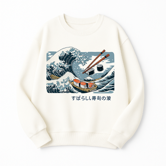 Bluza oversize Sushi Wave – streetwear hoodie