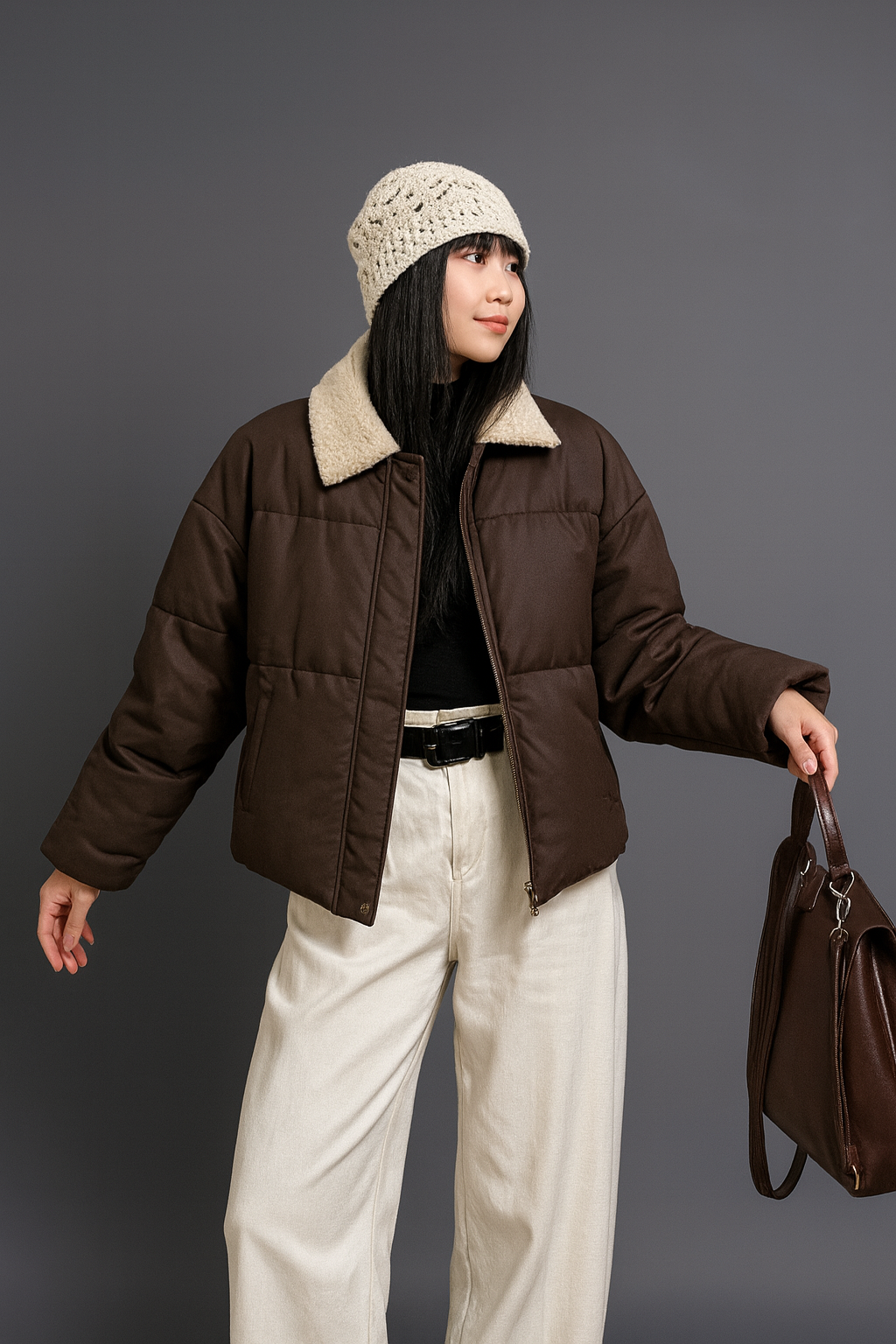 Puchowa kurtka zimowa z kaczego puchu