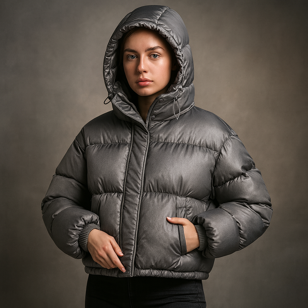 Biała kurtka puchowa – oversize, zimowa