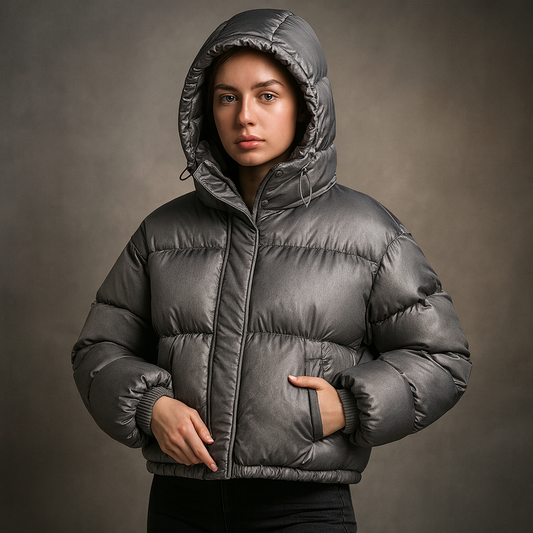 Biała kurtka puchowa – oversize, zimowa