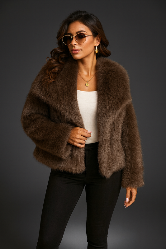 Futrzany Płaszcz- designerski akcent zimowy