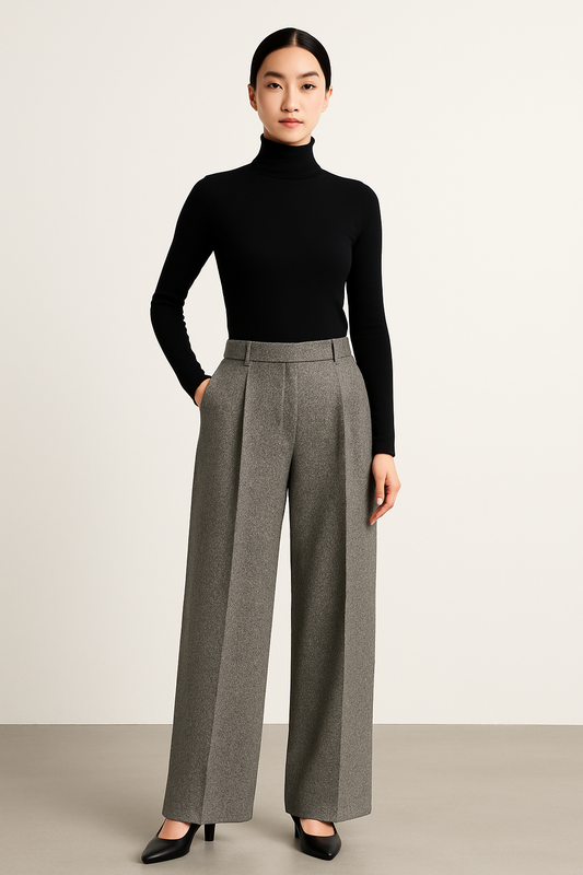 Klasyczne spodnie wełniane – prostota i wygoda