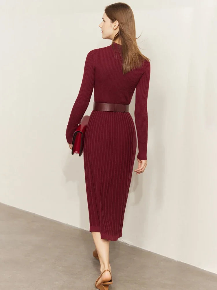 Dzianinowa sukienka midi