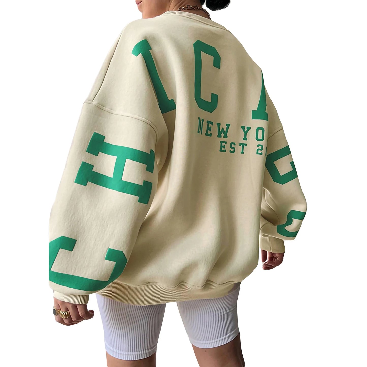 Bluza grunge z nadrukiem – luźny oversize