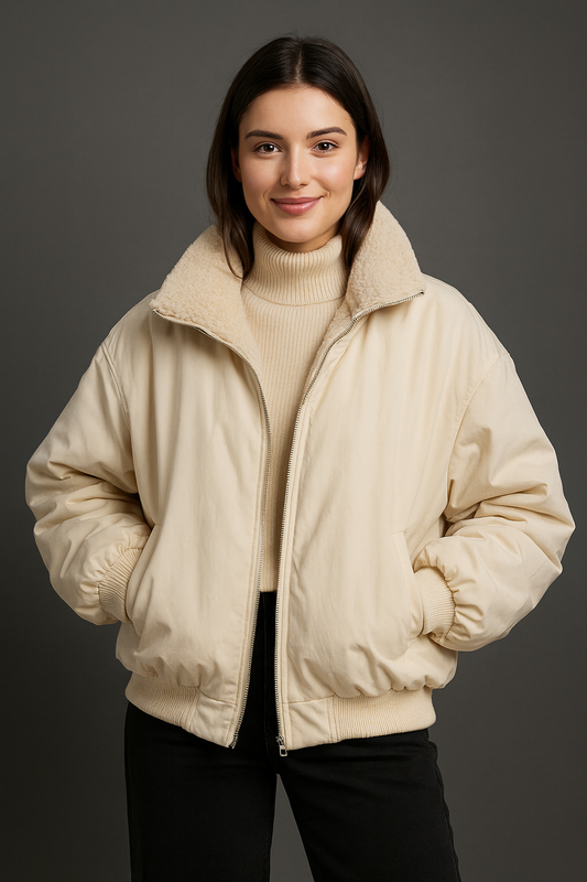 Dwustronna kurtka oversize – gruba i ciepła