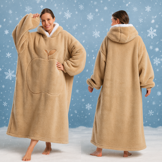 Bluza oversize z polaru – z kapturem i dużymi kieszeniami