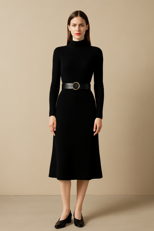 Dzianinowa sukienka midi