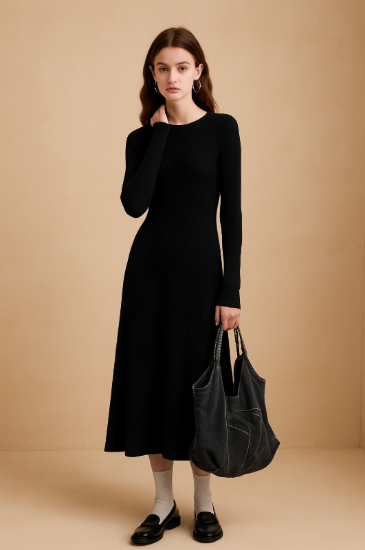 Dzianinowa sukienka maxi – FSLE