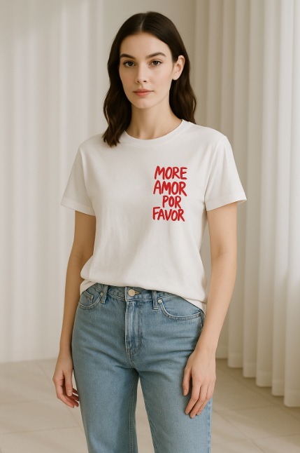 T-shirt z nadrukiem serca – casualowy basic